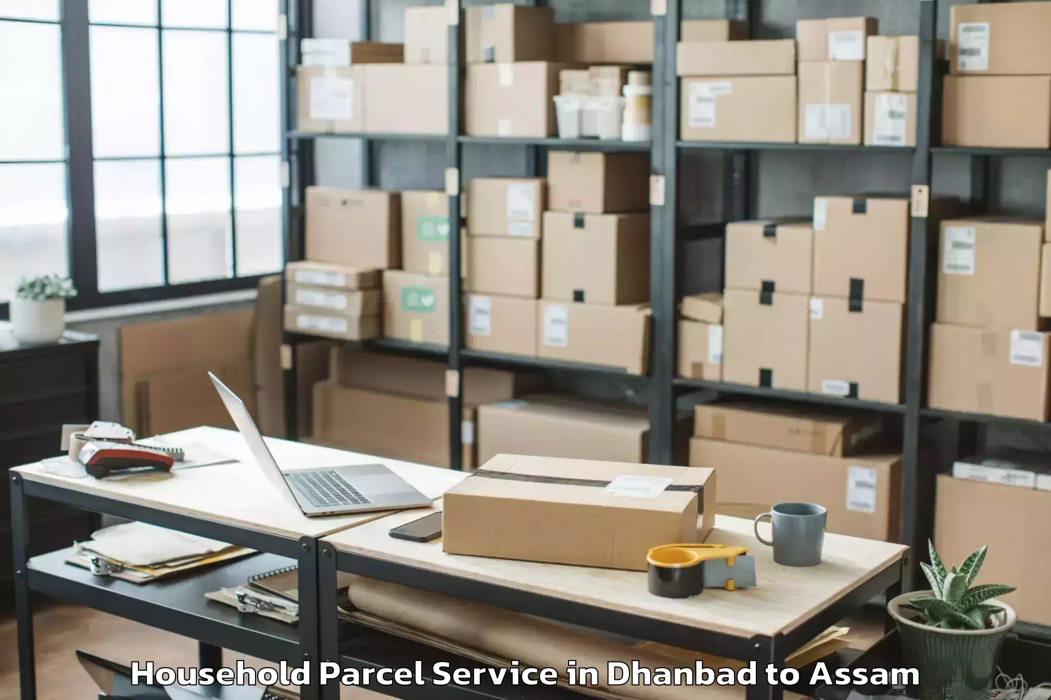 Trusted Dhanbad to Kharupatia Household Parcel